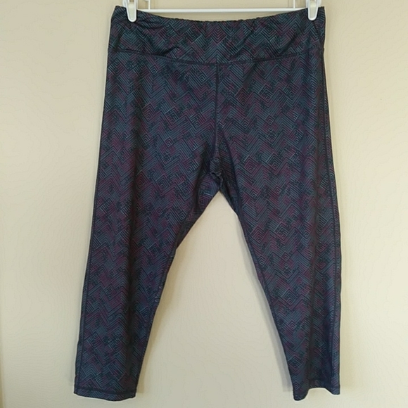 Pro Player Activewear Cropped Ankle Pants XL Multicolored Pattern - Picture 2 of 14